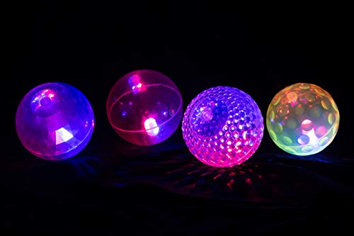 TickiT 72207 Conjunto de pelotas sensoriales con luces y texturas de tamaño grande, 100 mm de diámetro (4 unidades)