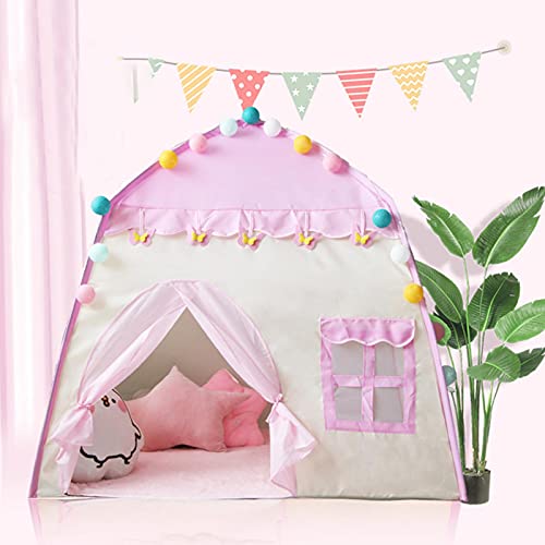 Tiendas de Campaña para Bebés y Niños, Plegables Tienda del Palacio de La Princesa Castle Portable Cabañas del Rincón de Los Cabritos para Interior y Al Aire Libre, Rosa