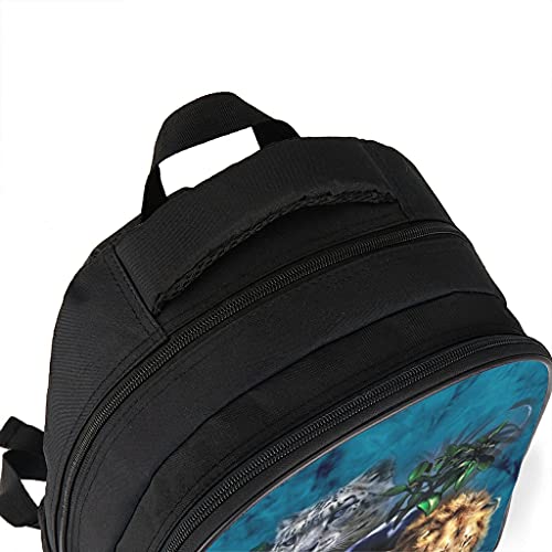 Tiger Leopard Lion Mochila escolar para adolescentes y niños, ligera para mujeres, bolsas de libros, mochila para niños, mochila para viajes, Gris brillante., Talla única,