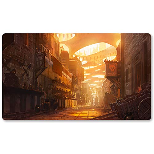 Tin Street Market - Juego de mesa Magic TCG Playmat Tabla Juegos Tamaño 60X35 cm Mousepad Play Mat para Digital Monster TCG CCG Yugioh