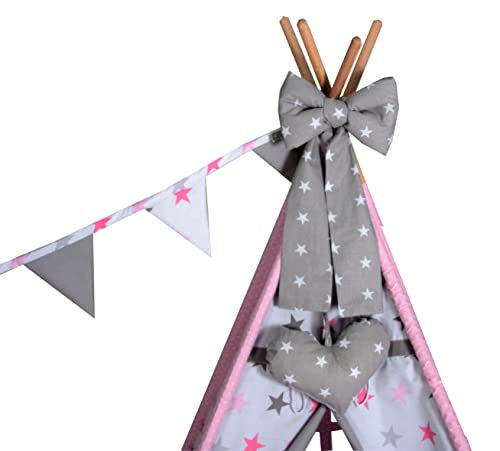 Tipi Teepee - Tienda de campaña para niños, diseño de estrella, color rosa