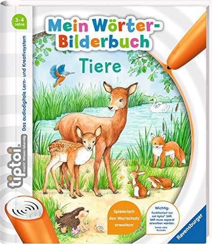 tiptoi Ravensburger - Libro de diccionarios (en alemán), diseño de animales y mapamundi para niños, a partir de 3 años