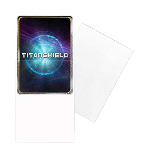 TitanShield (150 mangas/blanco tamaño estándar juego de mesa cartas de comercio protector de cubierta para Magic The Gathering MTG, Pokemon, colección de béisbol, Dropmix