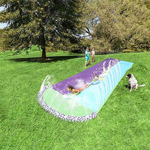 Toboganes de agua de césped para niños, gran patio trasero Protección de toboganes para el medio ambiente Toalla de agua para niños Tobogán de jardín Tobogán para niños Patio de verano Piscina Juegos