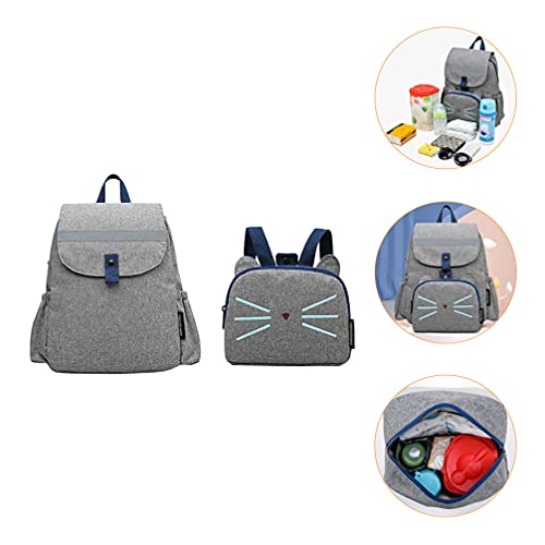 Toddmomy 2 Piezas Mochila para Pañales de Bebé Bolsa de Maternidad de Gran Capacidad Bolsas Impermeables para Bebés Mochila de Viaje Multifunción para Hombres Y Mujeres Bebé