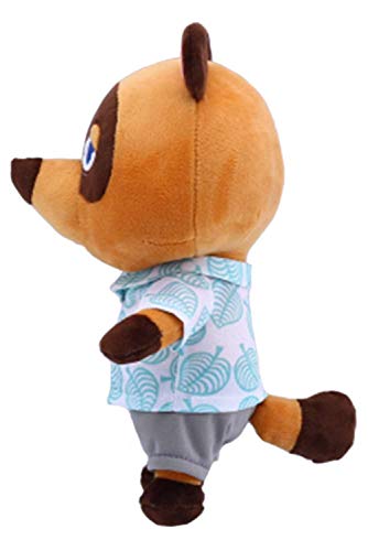 Tom Nook Juguete Munecos de Peluche de Mapache Juego de Juguetes de Peluche de Dibujos Animados para Regalo de Cumpleanos Decoracion del Hogar, 11 pulgadas