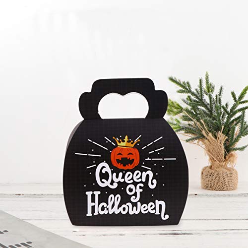 Tomaibaby Cajas de Halloween Bolsas de Golosinas Bolsas de Dulces Cajas de Trucos O Golosinas con Asa Bolsas de Regalo de Dulces Portátiles para Niños Suministros de Fiesta de Halloween -