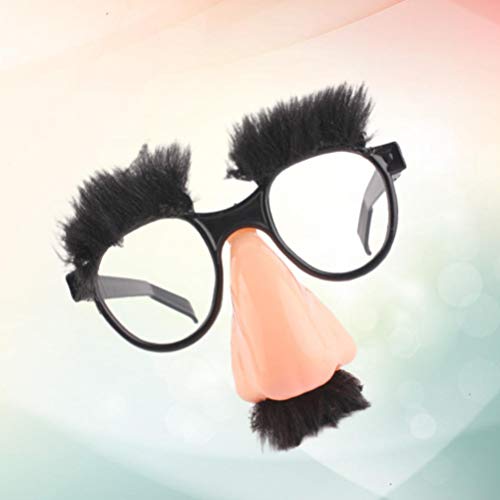 Tomaibaby Gran nariz divertidas gafas con cejas y bigote, revestimiento de plástico, gafas decorativas para Halloween, fiestas de cumpleaños, máscaras, accesorios de cosplay