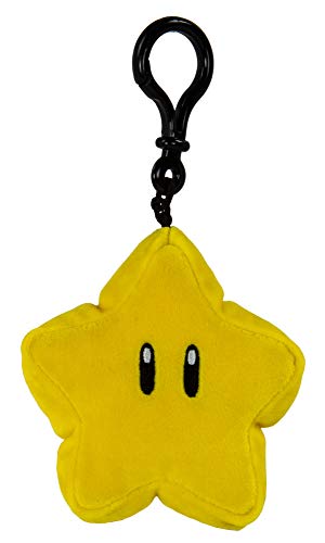 Tomy Mario kart-clip 'n Plush mochi estrella, 10 cm) 1, t12951, amarillo , color/modelo surtido