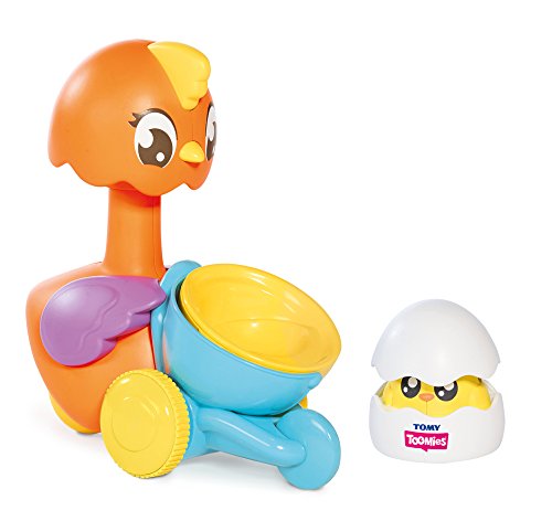 Toomies E72723C Tomy Pop and Hatch Juguete de Empuje a lo Largo, Lanzador de gallina para niños y niñas de 9 Meses, 1 y 2 años, Varios