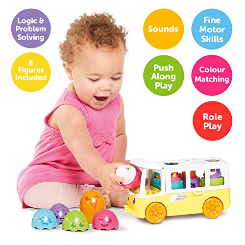 Toomies Juguete para bebé Tomy Hide and Squeak Huevo, clasificador de Formas Educativo con Colores y Sonido, Juguete de Pascua para bebés, Juguete de Empuje para bebés, niños y niñas de 1, 2 y 3 años