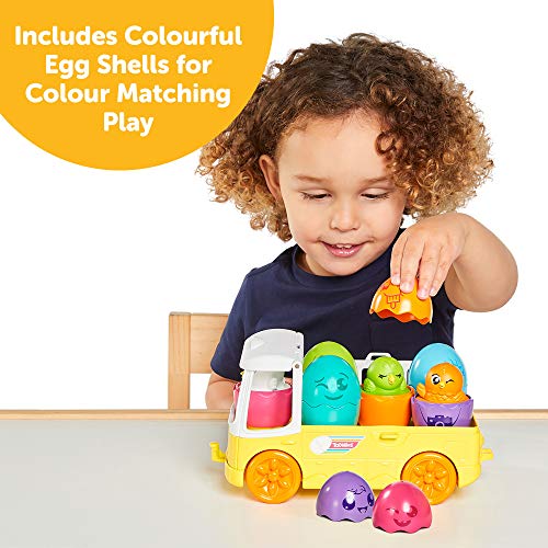 Toomies Juguete para bebé Tomy Hide and Squeak Huevo, clasificador de Formas Educativo con Colores y Sonido, Juguete de Pascua para bebés, Juguete de Empuje para bebés, niños y niñas de 1, 2 y 3 años