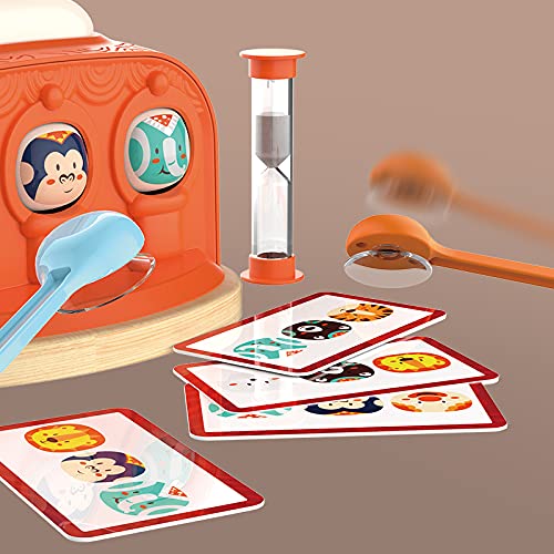 TOP BRIGHT Juego de Emparejar para Niños Circo Mágico - Juego Infantil Interactivo de Ritmo Rápido con 18 Cartas y Juguete - Juego de Memoria para Niños para la Concentración y la Percepción Visual