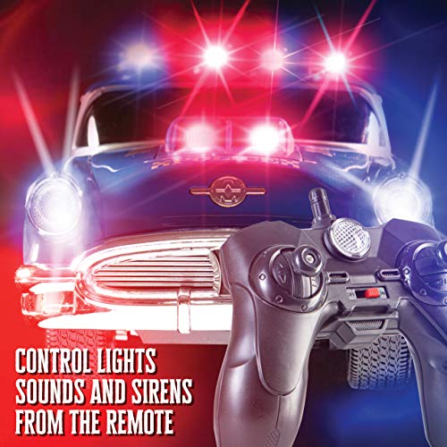 Top Race Remote Control Police Car Toy, RC Car para niños, Regalo para niños de 2 a 9 años | Luces y Sonidos | Neumáticos de Goma, Regalo Resistente del Juguete del Coche de policía de RC