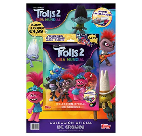 Topps T2S-ABPK4 Trolls Gira Mundial 2020 Pack de Album