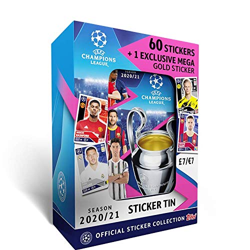 Topps UCL Mini lata pegatinas T.20/21 (9 sobres)