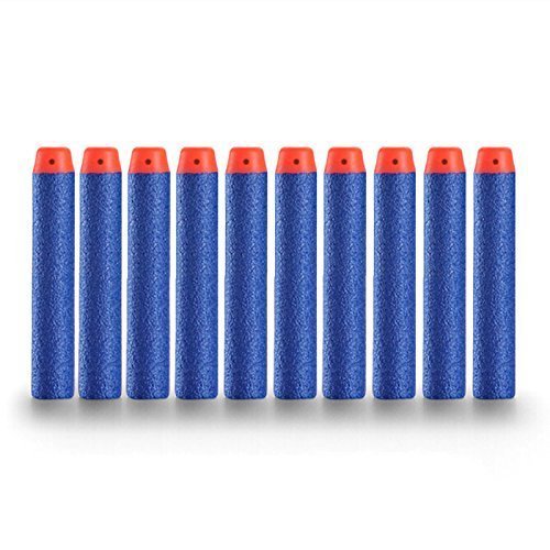 Topways® 7.2cm Recarga de Dardos Refill Bullet Dardos de Espuma para Nerf N-Strike Elite Series Blasters Pistola de Juguete Azul 100 Piezas