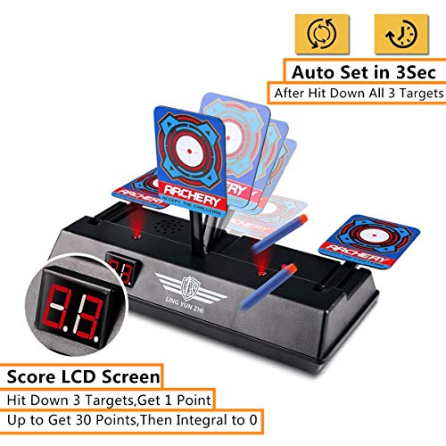 Topways® Auto Reset Shooting Target , Electrónico Scoring de Disparo Objetivo Reinicio Automático para Nerf Pfeile Juguete Pistolas N-Strike Elite / Mega / Rival Serie