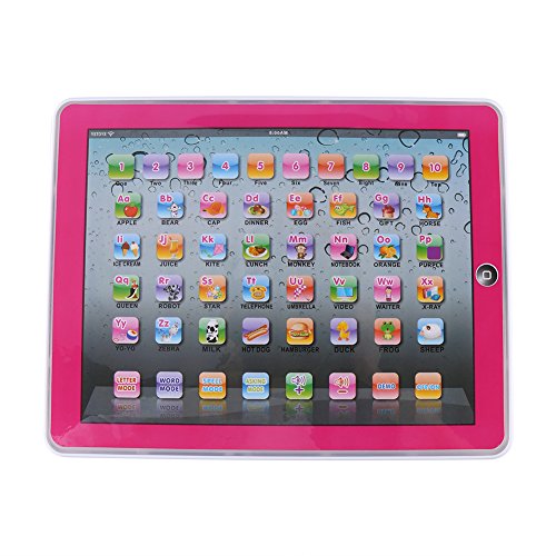 Tosuny Tableta para Niños,Tablet Educativas para Niños Aprender Inglé Pantalla LCD(Rosa)