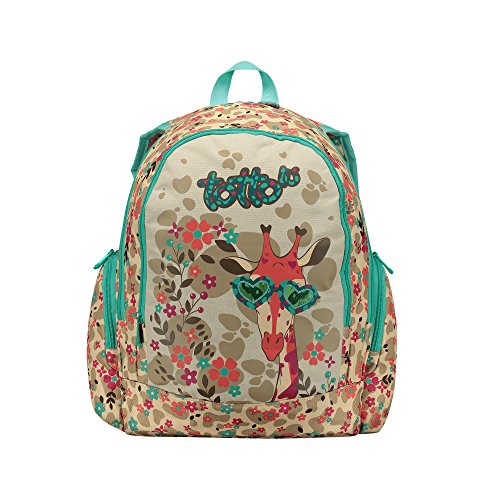 TOTTO MA04GRF003-1810O-8TJ Mochila Escolar, Karola, Marrón