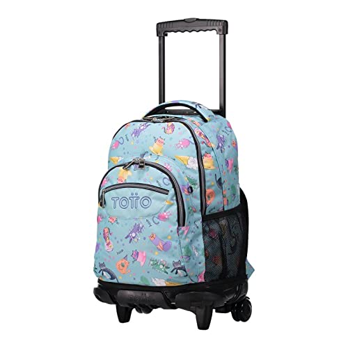 TOTTO Morral Rue Bomper Renglones Mochila con Ruedas, Adultos Unisex, Azul (Azul), Talla Única