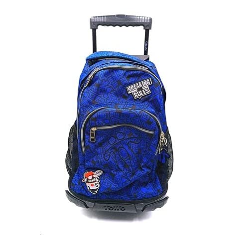 TOTTO MORRAL Rue BOMPER RENGLONES Mochila con Ruedas, Juventud Unisex, Estampado (Multicolor), Talla Única