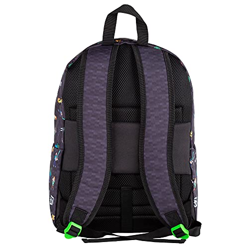 Toy Bags- Minecraft Negra Estampada Juguetes, Multicolor, Grande (T433-834)