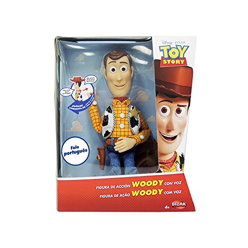 Toy Story - Figura de Woody, articulada con voz en portugués (Bizak 61234074)