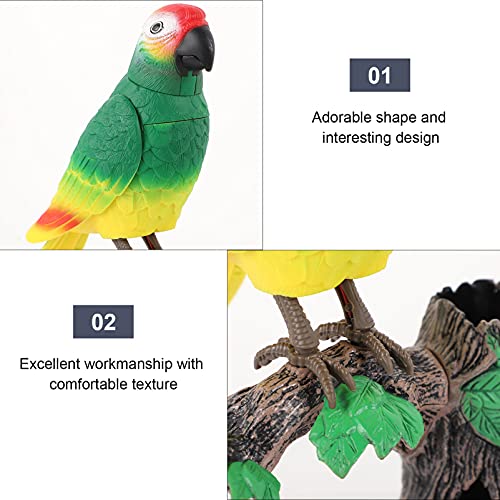 TOYANDONA 1 Juego de Loros Parlantes Pájaros Juguetes Animales Electrónicos Mascotas Oficina Hogar Decoración de La Habitación Grabación Función de Reproducción Niños Regalos de Cumpleaños