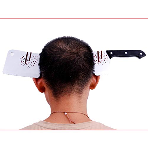 TOYANDONA Aterrador Arma Diadema Plástico Hacha Hoz Sangrienta Carnicero Accesorios Machete Disfraz Prop Zombie Accesorios Maquillaje para Halloween Suministros 8Pcs