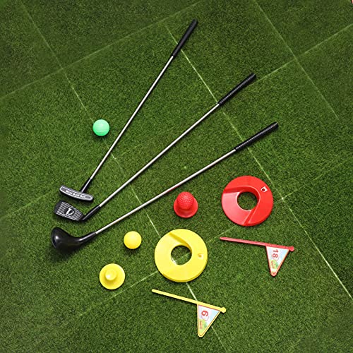 TOYANDONA Juego de Juguetes de Golf para Niños Juego de Palos de Golf para Niños Aire Libre Juego de Mini Golf para Niños Adolescentes Juguetes Educativos Temprano Color Aleatorio de La