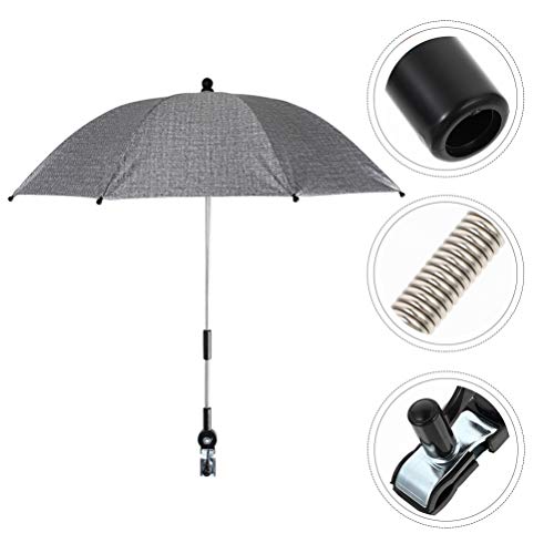 TOYANDONA Sombrilla Flexible para Cochecito de Bebé con Protección Solar UV Parasol para Cochecito de Bebé con Soporte Ajustable Paraguas de Protección UV Sombrilla de Lluvia para Exterior