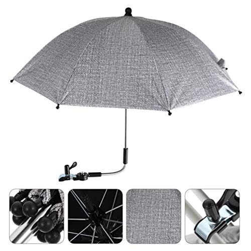 TOYANDONA Sombrilla Flexible para Cochecito de Bebé con Protección Solar UV Parasol para Cochecito de Bebé con Soporte Ajustable Paraguas de Protección UV Sombrilla de Lluvia para Exterior