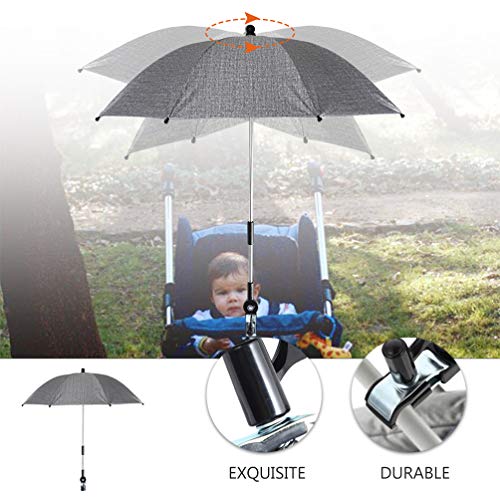 TOYANDONA Sombrilla Flexible para Cochecito de Bebé con Protección Solar UV Parasol para Cochecito de Bebé con Soporte Ajustable Paraguas de Protección UV Sombrilla de Lluvia para Exterior