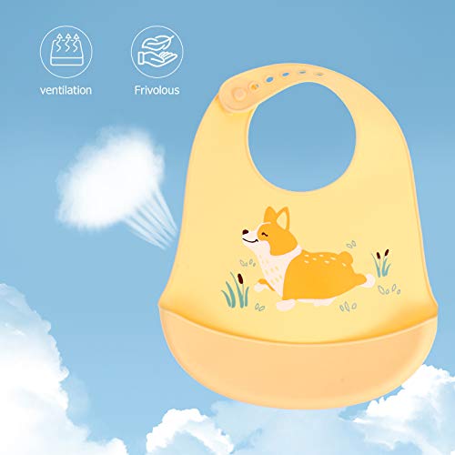 TOYANDONA Unisex Silicone Baby Bibs Baby Supplies Portátiles Impermeables Baberos para niños pequeños