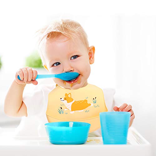 TOYANDONA Unisex Silicone Baby Bibs Baby Supplies Portátiles Impermeables Baberos para niños pequeños