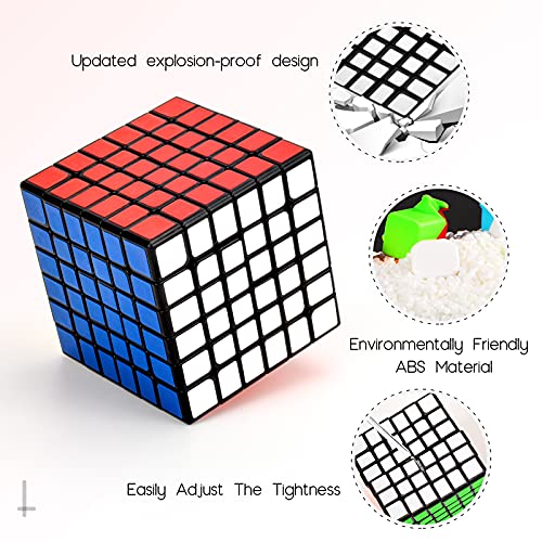 TOYESS Cubo de Mágico 6x6 Profesional, Cubo de Velocidad Clásico Rompecabezas 3D Rápido para Todas Las Edades, Negro