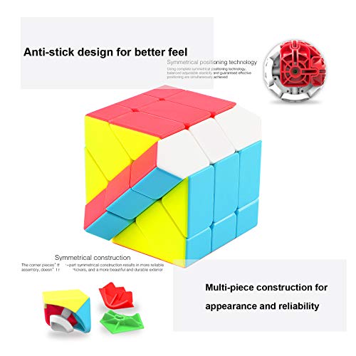 TOYESS Fisher Cube 3x3x3 Speed Cube, Cubo de Velocidad 3x3 Stickerless, Rompecabezas Puzzle Juguetes para Adulto & Niños