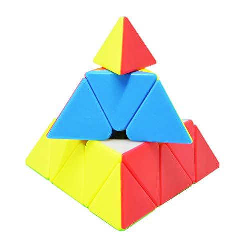 TOYESS Pyraminx Stickerless ,Speed Cube 3x3 Magic Cube Triángulo Piramide Rompecabezas Niños & Adulto