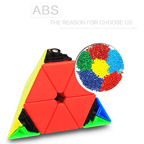 TOYESS Pyraminx Stickerless ,Speed Cube 3x3 Magic Cube Triángulo Piramide Rompecabezas Niños & Adulto