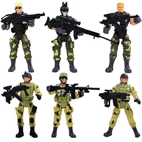 TOYMYTOY 6 Piezas Hombres Figuras de Acción Soldados Militares Modelo Juego de Juguete de Las Fuerzas Especiales (Un Patrón)