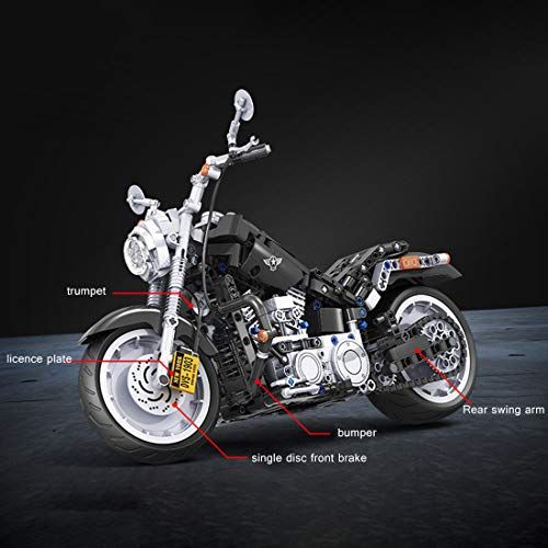 TOYPRO Juego de construcción de motocicleta para Harley, técnica de carreras, juego de construcción compatible con Lego Technic – 709 bloques de construcción