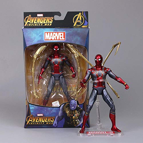 Toys Personaje De Marvel Avengers Figura De Acción De Marvel Avengers Guerra Infinita Iron Man Spider-Man Capitán América Modelo Animado Modelo Juguetes para Niños 17CM Iron Spiderman