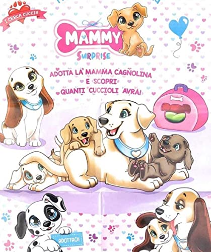 TOYSGIOCATTOLI Mammy Surprise con transportín con orejas largas descubre cuántos cachorros tendrán -1 ?2 ?3 + regalo como en la foto