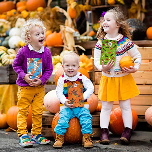 Toyvian Bolsas de golosinas de Halloween Bolsas de Dulces de Papel con Pegatinas para Decoraciones de Fiestas de Halloween, Paquete de 72