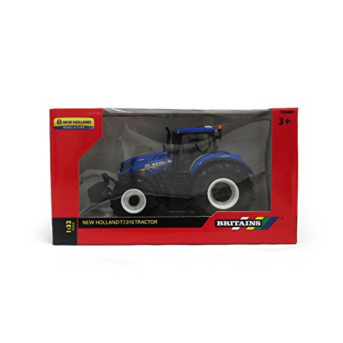 Tractor para niños New Holland, T7 315, Tomy de Britains– Tractor para niños con Sistema hidráulico Trasero de Altura Regulable y Eje Delantero dirigible – Tractor niños a Partir de 3 años