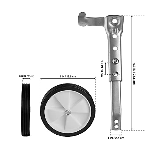 Training Wheels,Estabilizador de Bicicletas para Adultos,Ruedas de Apoyo para Bicicleta Infantil,Ruedas Estabilizadoras para Bicicletas de Niños 16/18/20/22/24 Pulgadas (Silver)