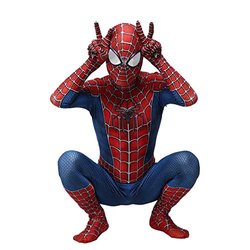 Traje De Hombre Araña Del Traje Del Hombre Araña De Los Niños Del Traje De Cosplay De Los Hombres De Regreso A Casa De Disfraces De Halloween Carnaval Spiderman Impresión Spandex / Lycra 3D,155~165cm