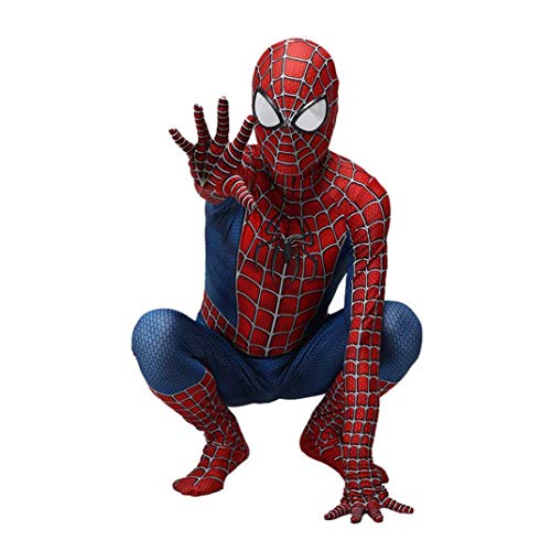 Traje De Hombre Araña Del Traje Del Hombre Araña De Los Niños Del Traje De Cosplay De Los Hombres De Regreso A Casa De Disfraces De Halloween Carnaval Spiderman Impresión Spandex / Lycra 3D,155~165cm