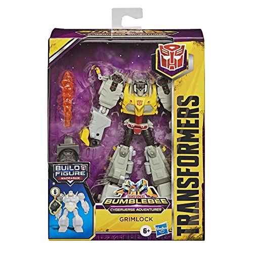 Transformers Bumblebee Cyberverse Adventures Deluxe Class Grimlock Figura de acción Chomp Jaw Action Attacke, 12,5 cm